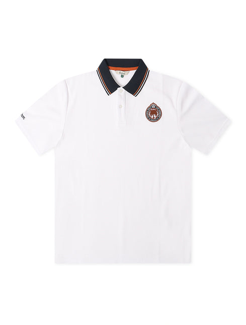 Malbon Fairway Oakwood Polo - White