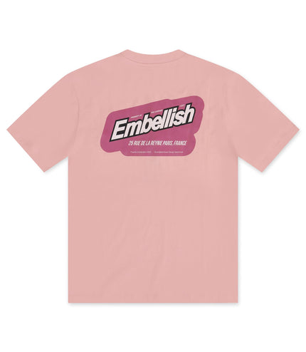 Embellish Garage Tee - Bubble Gum - Denim Exchange 