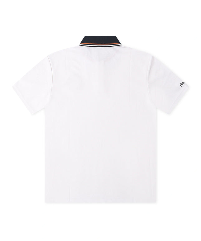 Malbon Fairway Oakwood Polo - White