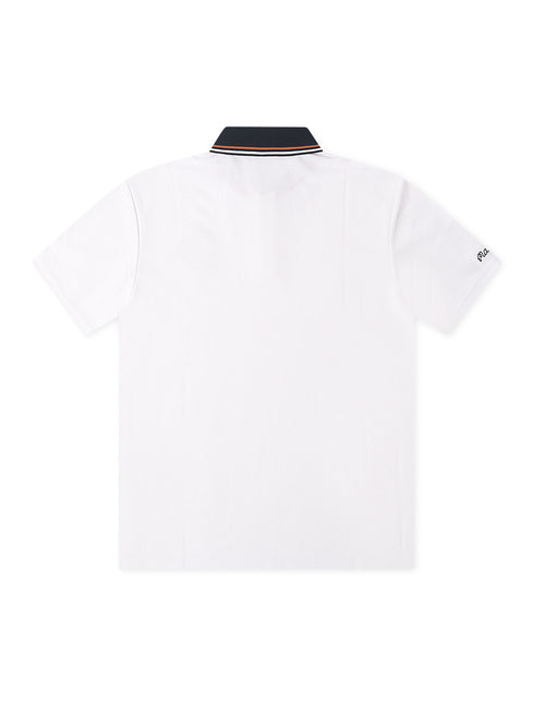 Malbon Fairway Oakwood Polo - White