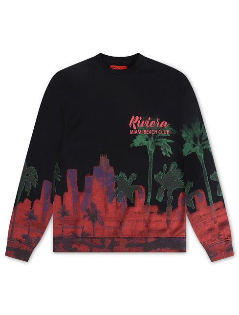 Vicious Denim Graphic Crewneck - Black