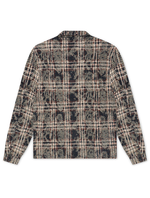 Rebel Denim Rhinestone Flannel - Navy