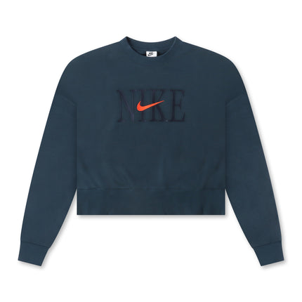 Nike Womens Phoenix Fleece Cropped Crewneck - Armory Navy