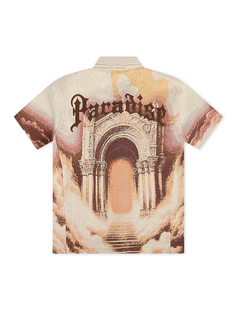 Rebel Minds Paradise Tapestry Button-Up - Khaki