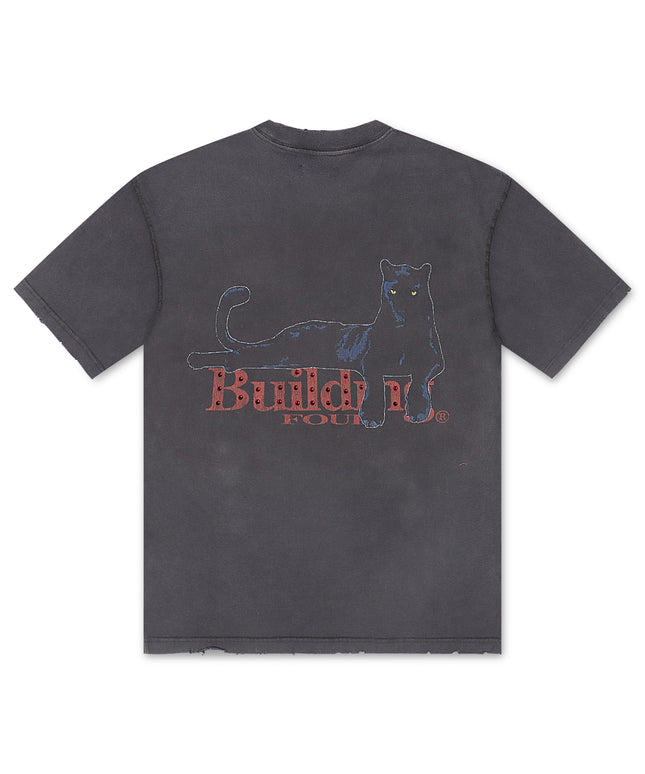 BLDG4 Billiard Knit Tee - Charcoal Art
