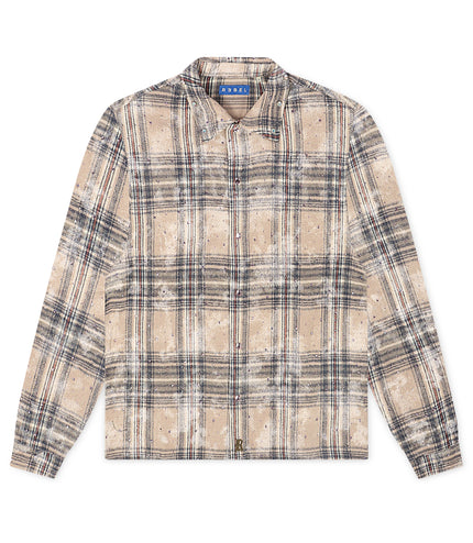 Rebel Denim Rhinestone Flannel - Grey