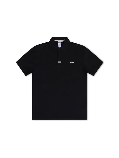 Boss Kids Contrast Polo - Black