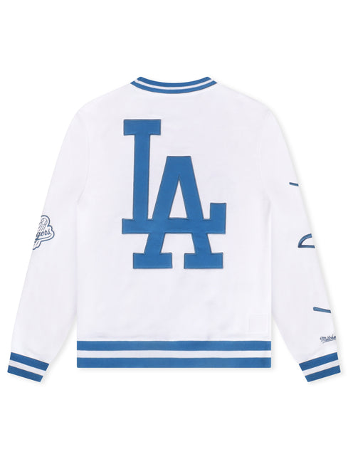Mitchell & Ness Dodgers Fleece Crewneck - Arctic White