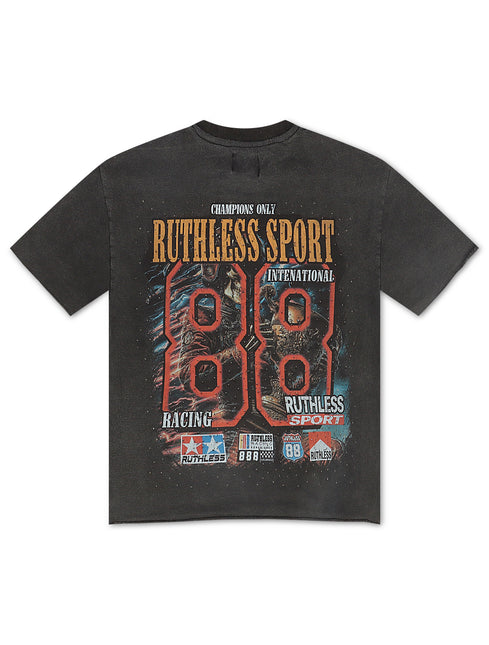 YRBZ Ruthless Cropped Tee - Washed Grey