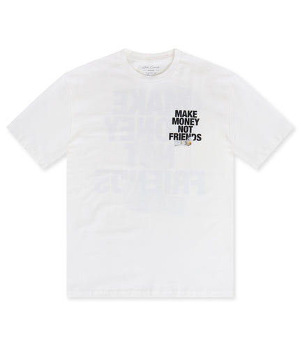 All Cash Make Money Not Friends Tee - White/Black