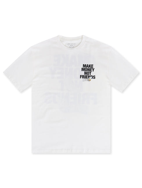 All Cash Make Money Not Friends Tee - White/Black