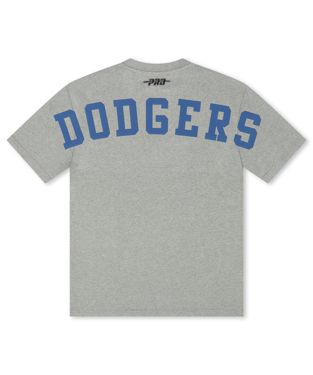 Pro Standard La Dodgers Wingspan Drop Shoulder Tee - Dark Heather Grey