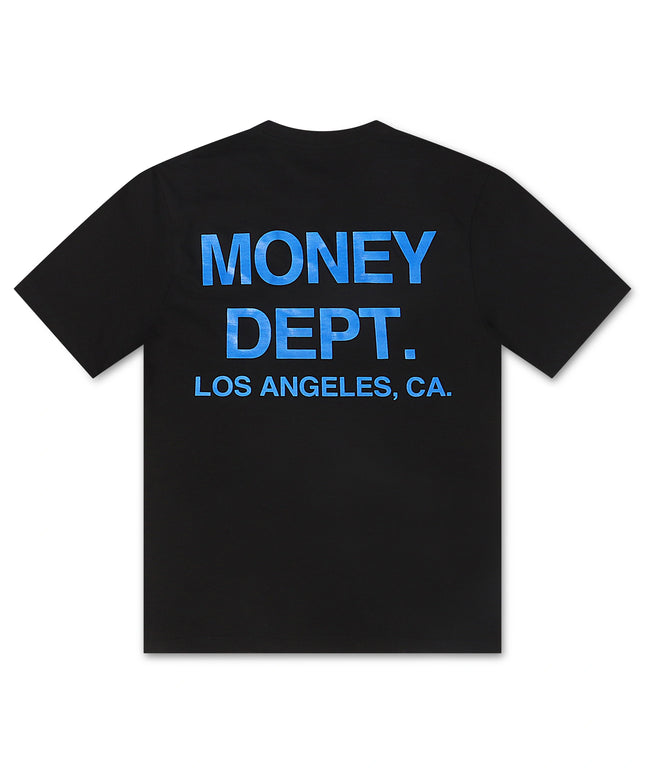 Money Dept. Los Angeles Heavyweight Tee - Black/Blue