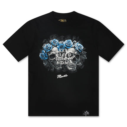 Hasta Muerte Twin Skull Tee - Black