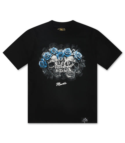 Hasta Muerte Twin Skull Tee - Black
