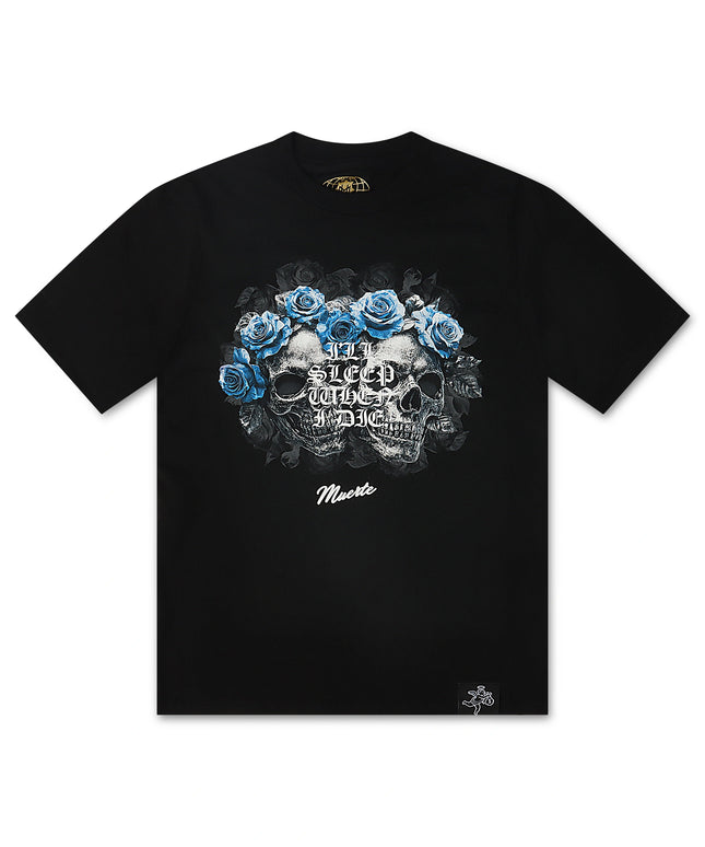 Hasta Muerte Twin Skull Tee - Black