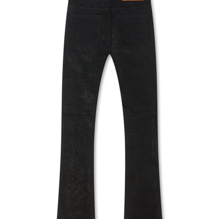 Waimea Rhinestone Stacked Fit Jeans - Jet Black