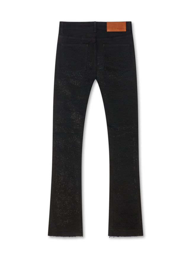Waimea Rhinestone Stacked Fit Jeans - Jet Black