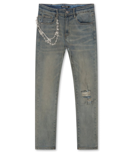 Melee V12 Jean - Blue Oil Wash