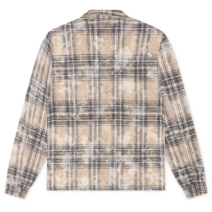Rebel Denim Rhinestone Flannel - Grey