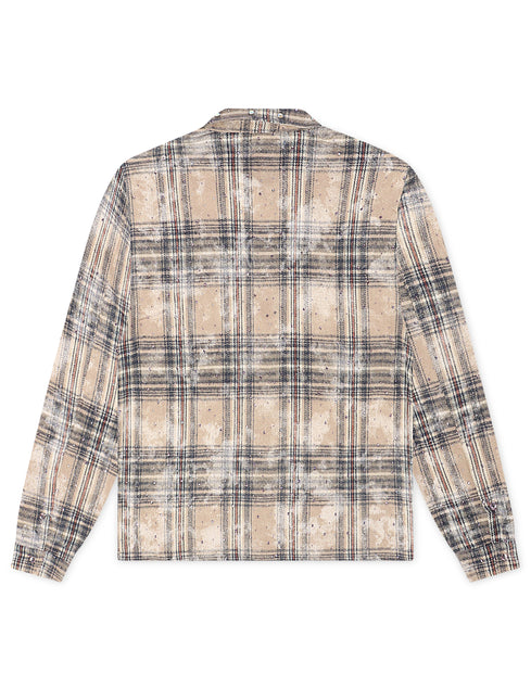 Rebel Denim Rhinestone Flannel - Grey