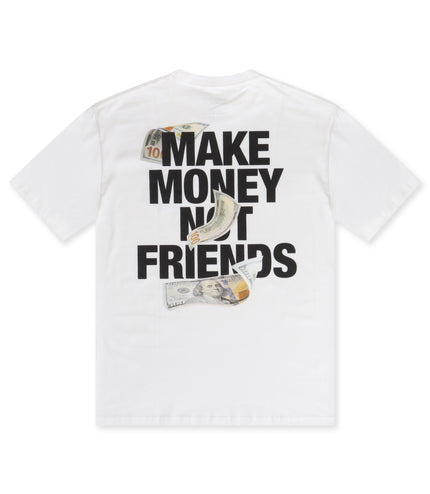 All Cash Make Money Not Friends Tee - White/Black