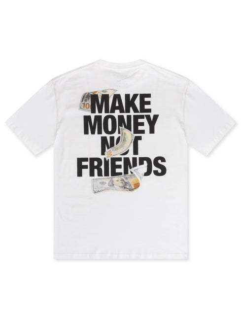 All Cash Make Money Not Friends Tee - White/Black