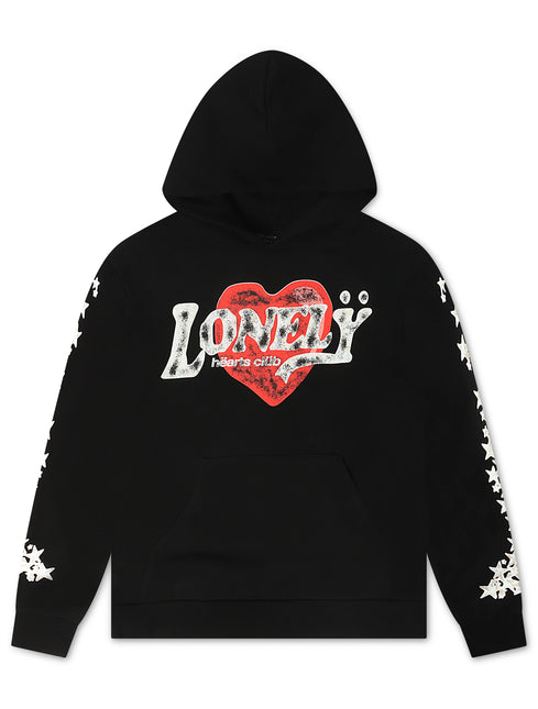 Lonely Hearts Love Me Forever Hoodie - Black - denim exchange