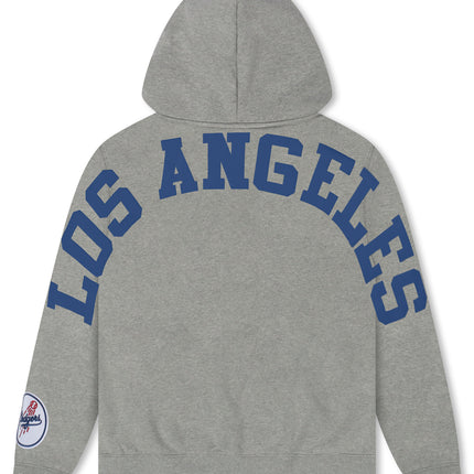 Pro Standard La Dodgers Wingspan Drop Shoulder Hoodie - Dark Heather Grey