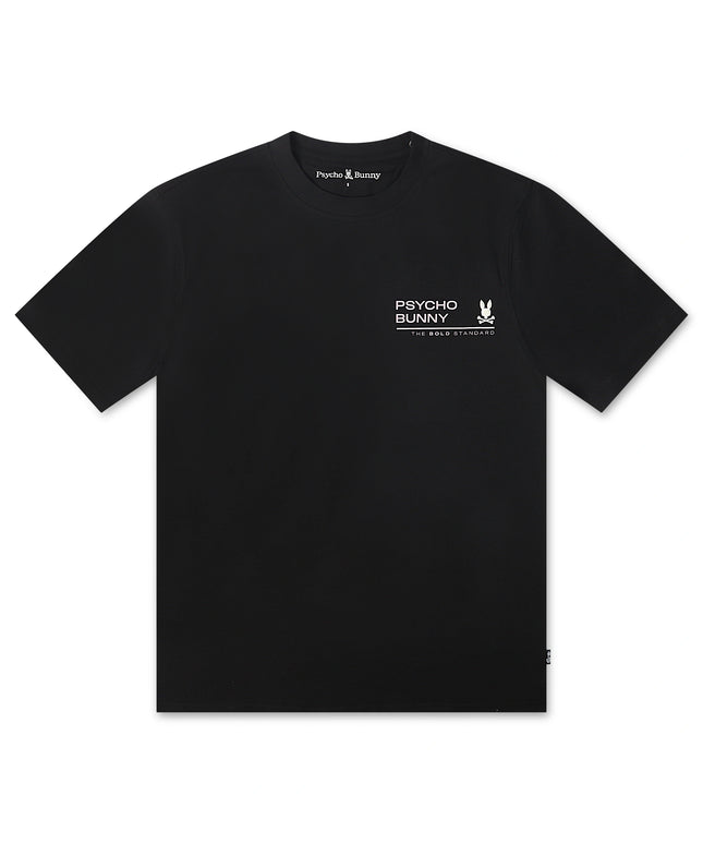 Psycho Bunny Enzo Back Graphic Tee - Black