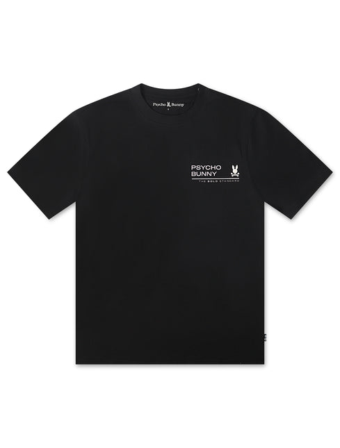 Psycho Bunny Enzo Back Graphic Tee - Black