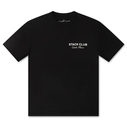 Stack Club Cash Flow Heavyweight Tee - Black/Cream - denim exchange