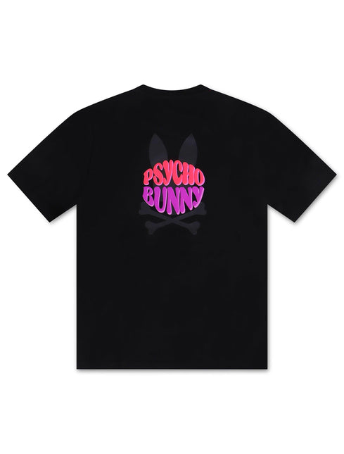 PSYCHO BUNNY PRESTON BACK GRAPHIC TEE - BLACK PSYCHO BUNNY