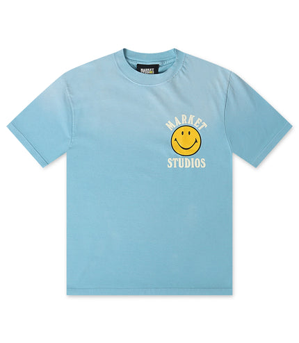 Market Studios Smiley Upside Down Tee - Retro Blue