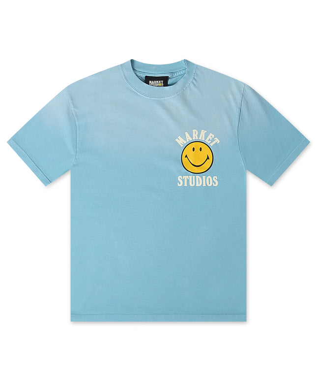 Market Studios Smiley Upside Down Tee - Retro Blue