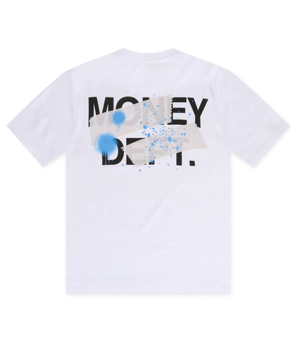 Money Dept. Wound Tee - White/Black/Blue