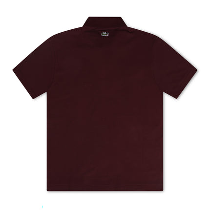Lacoste Signature Print Polo Shirt - Bordeaux