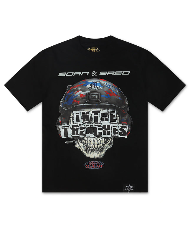Hasta Muerte AJ4 Trench Skull Tee - Black