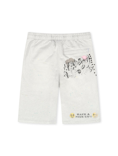 Icecream Milk Shake Terry Short - Heather Grey