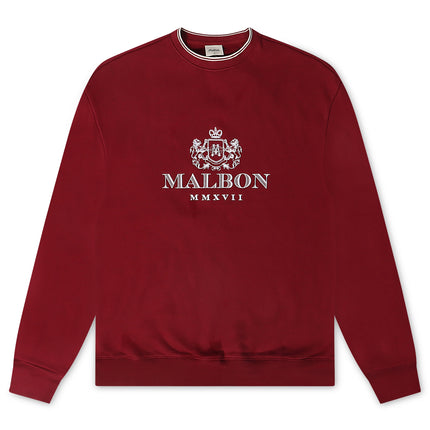 Malbon Monarch Crewneck - Red Mahogany - Denim Exchange