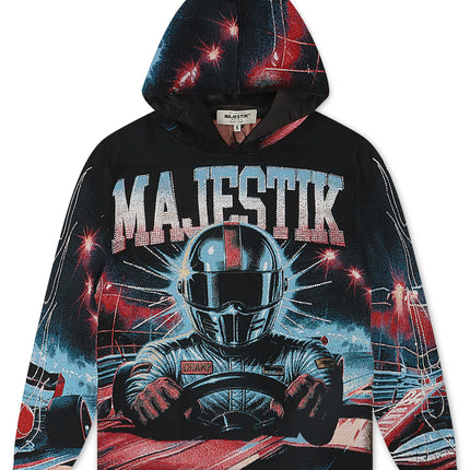 Majestik Mens Imagination Tapestry Hoodie - Black