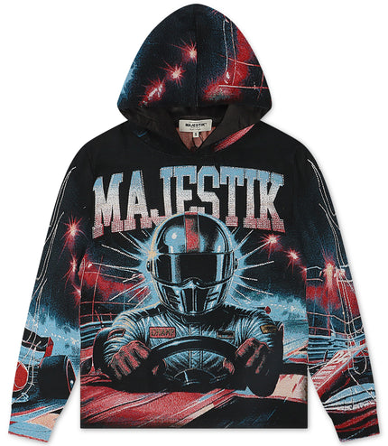 Majestik Mens Imagination Tapestry Hoodie - Black