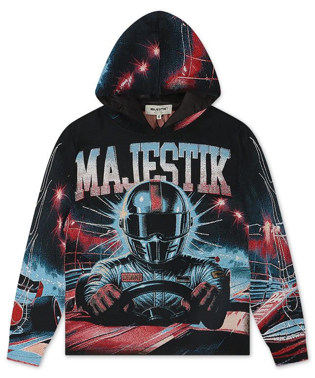 Majestik Mens Imagination Tapestry Hoodie - Black