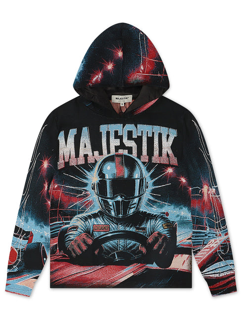 Majestik Mens Imagination Tapestry Hoodie - Black