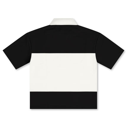 Majestik Pique Cut and Sewn Quarter Zip Polo - Black