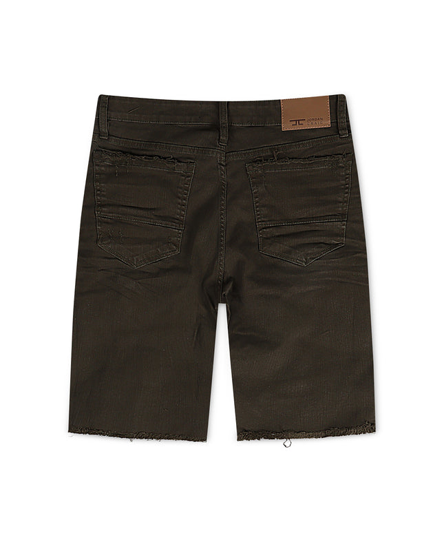 Pantalones cortos Jordan Craig rotos y reparados - Verde militar