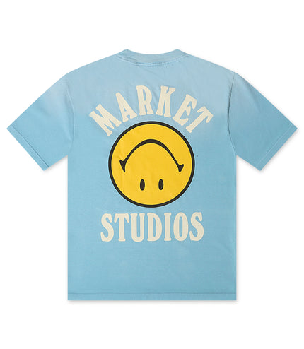 Market Studios Smiley Upside Down Tee - Retro Blue