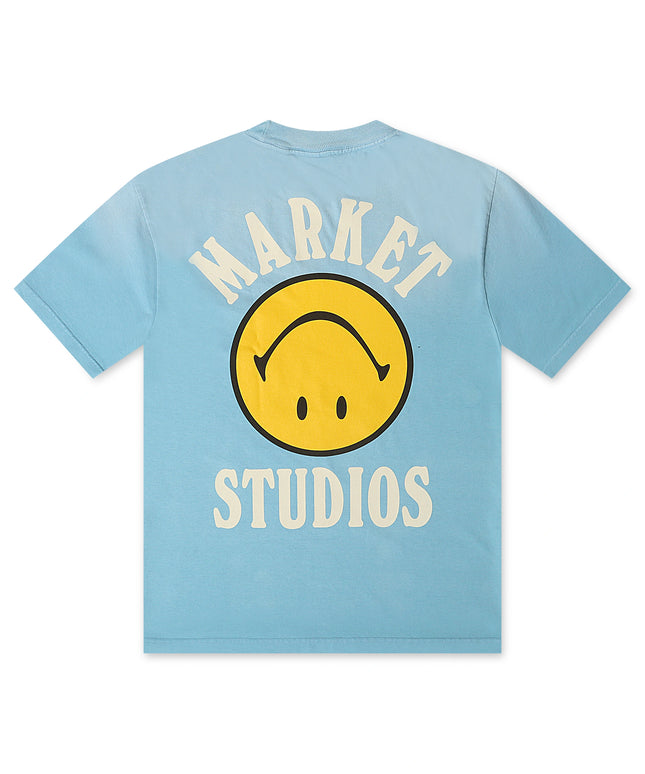 Market Studios Smiley Upside Down Tee - Retro Blue