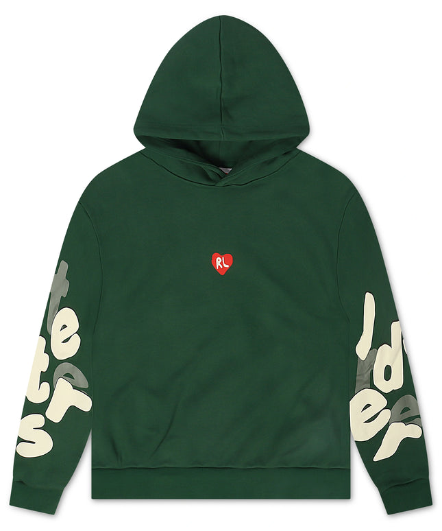 Red Letters Copy Me Scattered Hoodie - Green