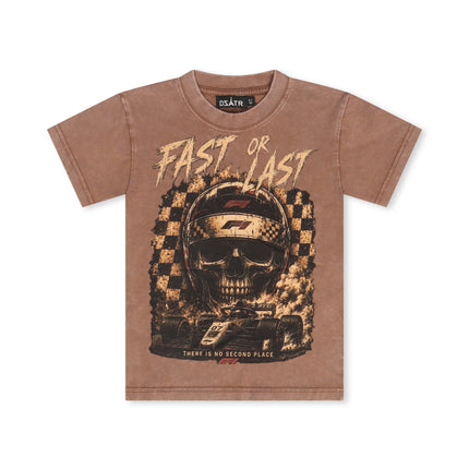 Disaster Kids Fast or Last Tee - Brown
